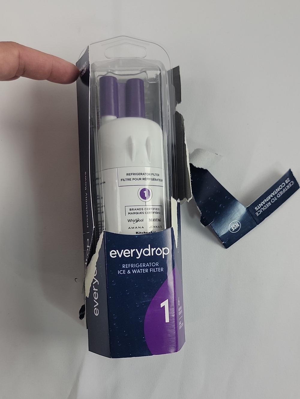 Everydrop Refrigerator Ice & Water Filter 1 - White with Purple Accents